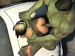 The Hulk Has Sex With An Animated Woman In Nature