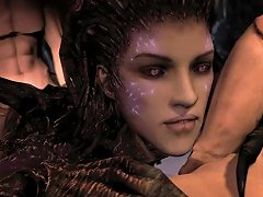 3d Adult Animation Featuring A Starcraft-themed Futanari